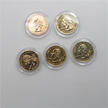 5 America's New 2003 Holographic State Quarters
