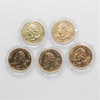 5 America's New 2004 Holographic State Quarters