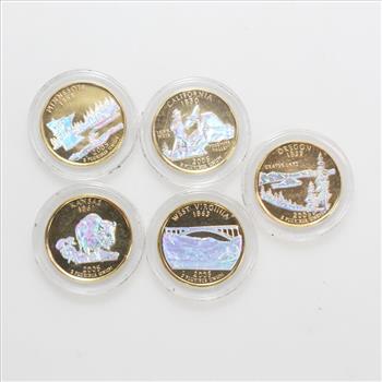 5 America's New 2005 Holographic State Quarters