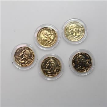 5 America's New 2007 Holographic State Quarters