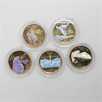 5 America's New 2007 Holographic State Quarters