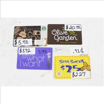 5 Assorted Gift Cards