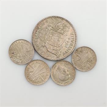 5 Australian Silver Coins