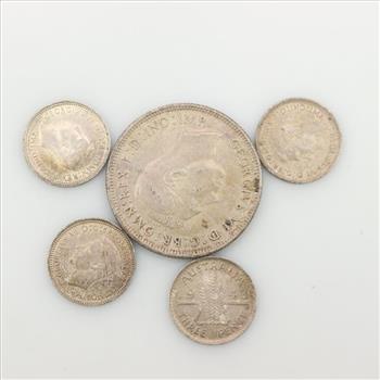 5 Australian Silver Coins
