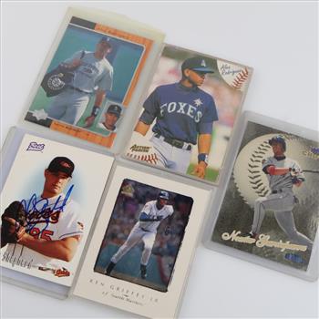 5 Baseball Trading Cards Alex Rodriguez Ken Griffey Jr