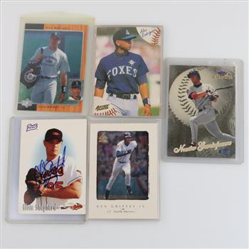 5 Baseball Trading Cards Alex Rodriguez Ken Griffey Jr