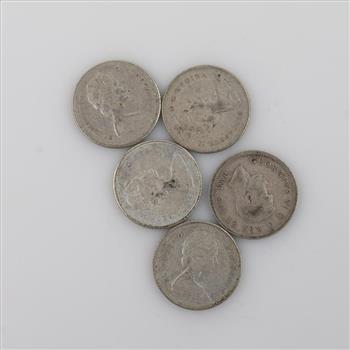 5 Canadian Silver Coins