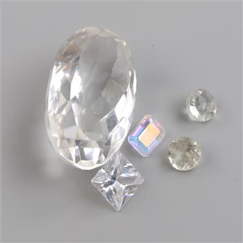 5 Clear Loose Jewelry Craft Stones