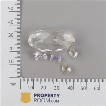 5 Clear Loose Jewelry Craft Stones