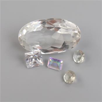 5 Clear Loose Jewelry Craft Stones
