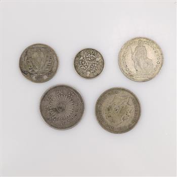 5 Foreign Silver Coins