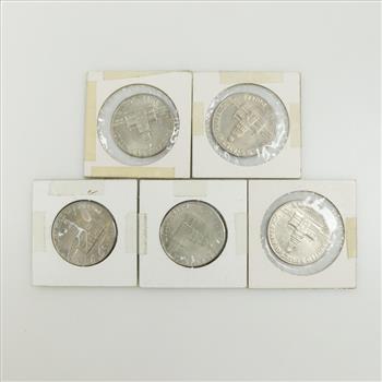 5 Kennedy Bicentennial Half Dollar Coins