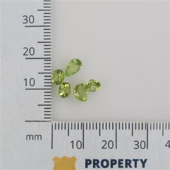 5 Peridot Faceted Loose Stones