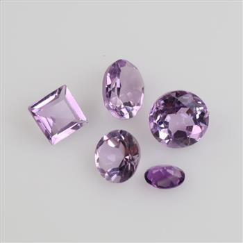 5 Purple Faceted Loose Jewelry Craft Stones