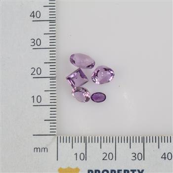 5 Purple Faceted Loose Jewelry Craft Stones