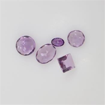 5 Purple Faceted Loose Jewelry Craft Stones