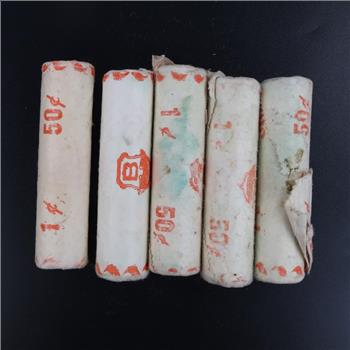 5 Rolls Canadian 1 Cent Coins