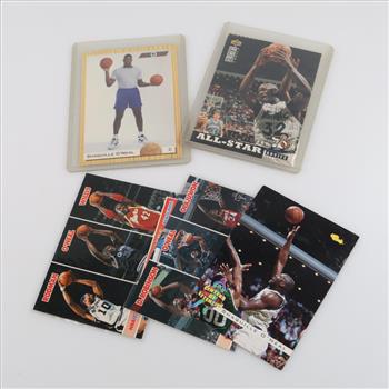 5 Shaquille O'Neal Basketball Trading Cards