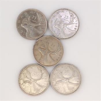 5 Silver Canadian Coins