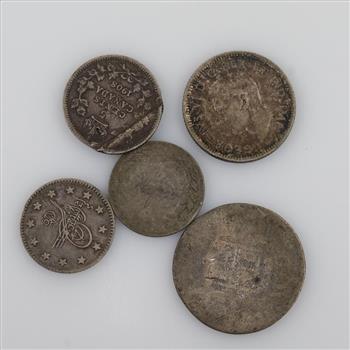 5 Silver Foreign Coins