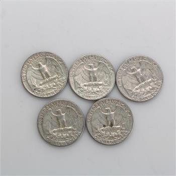 5 Silver US Quarters