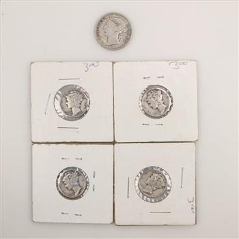 5 US And Foreign Silver Coins