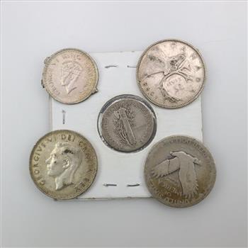 5 US And Foreign Silver Coins