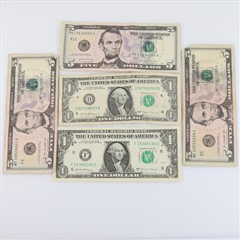 5 US Federal Reserve Notes