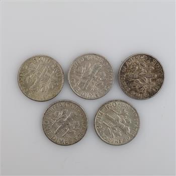 5 US Silver Dimes