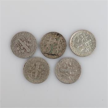 5 US Silver Dimes