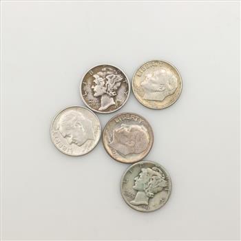 5 U.S. Silver Dimes