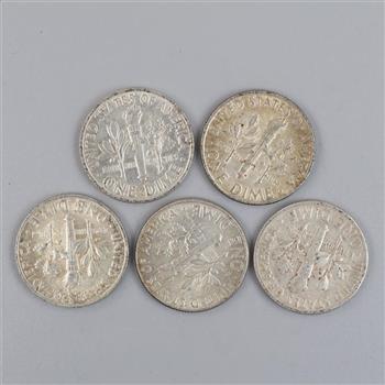 5 US Silver Dimes