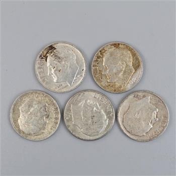 5 US Silver Dimes