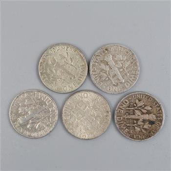 5 US Silver Dimes