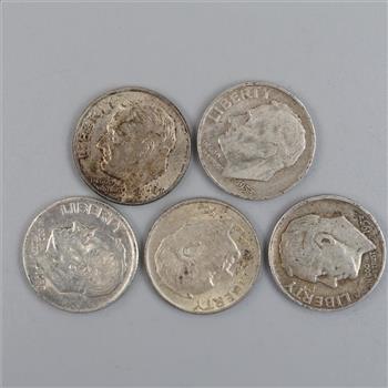 5 US Silver Dimes