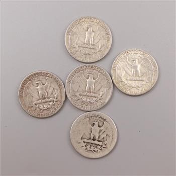 5 US Silver Quarters