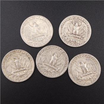 5 US Silver Quarters