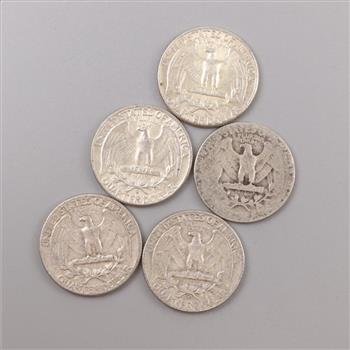 5 US Silver Quarters