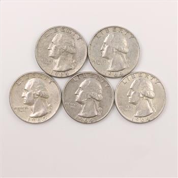 5 US Silver Quarters
