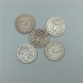 5 US Silver Quarters