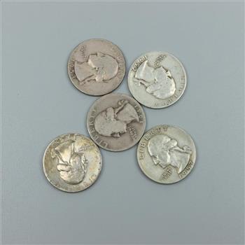 5 US Silver Quarters
