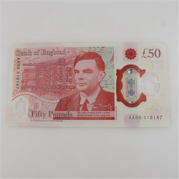 50 British Pounds Sterling Polymer Banknote - AA09
