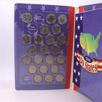 50 States Quarters Incomplete Book, 47 Pieces