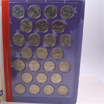 50 States Quarters Incomplete Book, 47 Pieces