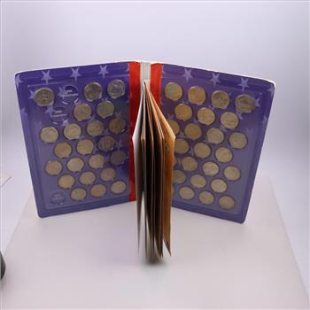50 States Quarters Incomplete Book, 47 Pieces