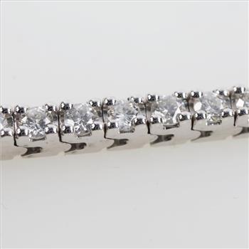 5.20cts TW Diamond 14kt White Gold Bracelet - Evaluated By Our Certified Gemologist-AGS/GIA