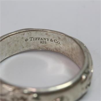 5.84g Tiffany & Co Silver Nature Rose Flower Ring