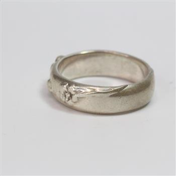 5.84g Tiffany & Co Silver Nature Rose Flower Ring