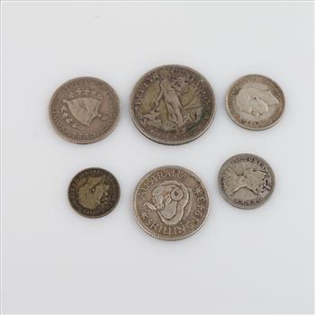 6 Foreign Silver Coins