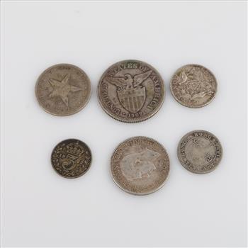 6 Foreign Silver Coins